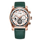 Ochstin 5111B Multifunctional Business Waterproof Luminous Leather Strap Quartz Watch