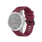 Wine red 22mm textured watch strap with plastic quick-release buckle, front view