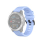 Light blue 22mm textured watch strap with plastic quick-release buckle, front view