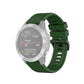 Army green 22mm textured watch strap with plastic quick-release buckle, front view