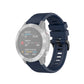 Texture silicone smartwatch wrist strap with quick-release clasp, dark blue, plastic button