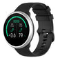 Silicone wrist strap watchband, 20mm, dark gray/black with plaid texture