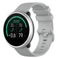 Silicone wrist strap watchband, 20mm, light gray with plaid texture