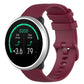 Silicone wrist strap watchband, 20mm, wine red with plaid texture