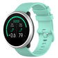 Silicone wrist strap watchband, 20mm, teal with plaid texture