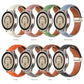 Genuine leather folding buckle watch bands in multiple colors with metal buckles