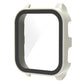 Ivory white tempered glass watch case with black protective frame for smartwatch