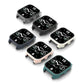 Protective tempered glass watch case for smartwatch, multiple colors, front fit view