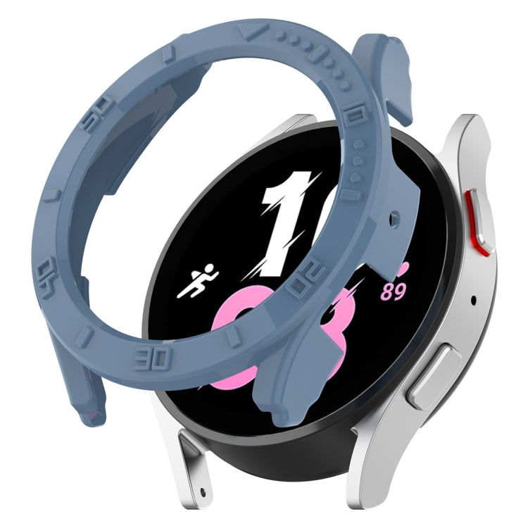 Half coverage PC watch protective case with scale, blue—covers watch edges for 40mm/44mm