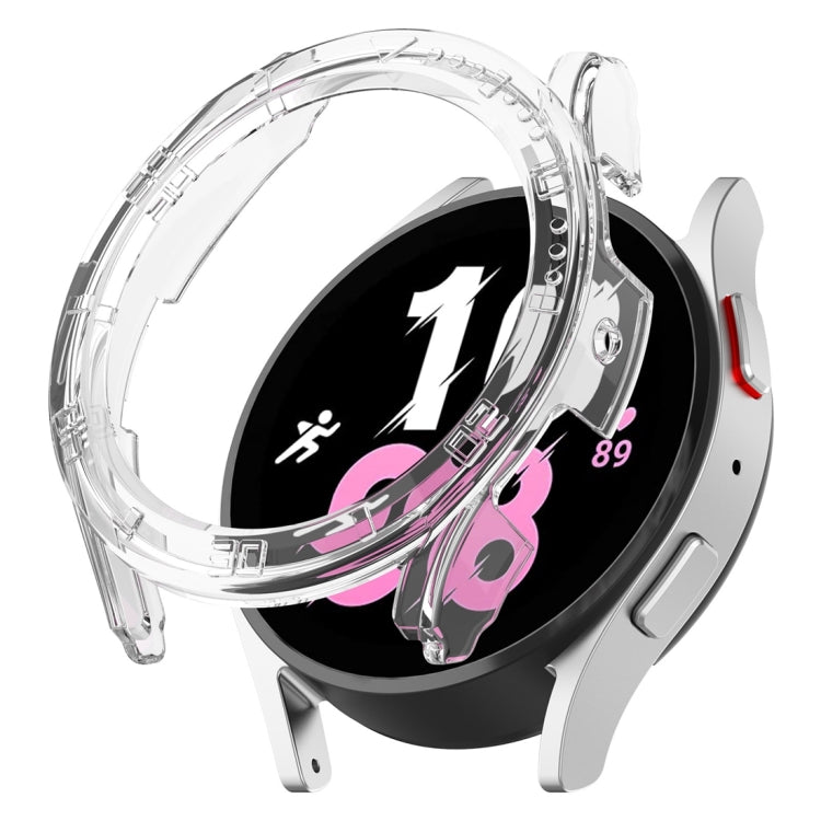 Half coverage PC watch protective case, transparent—edge guard with side grips and cutouts