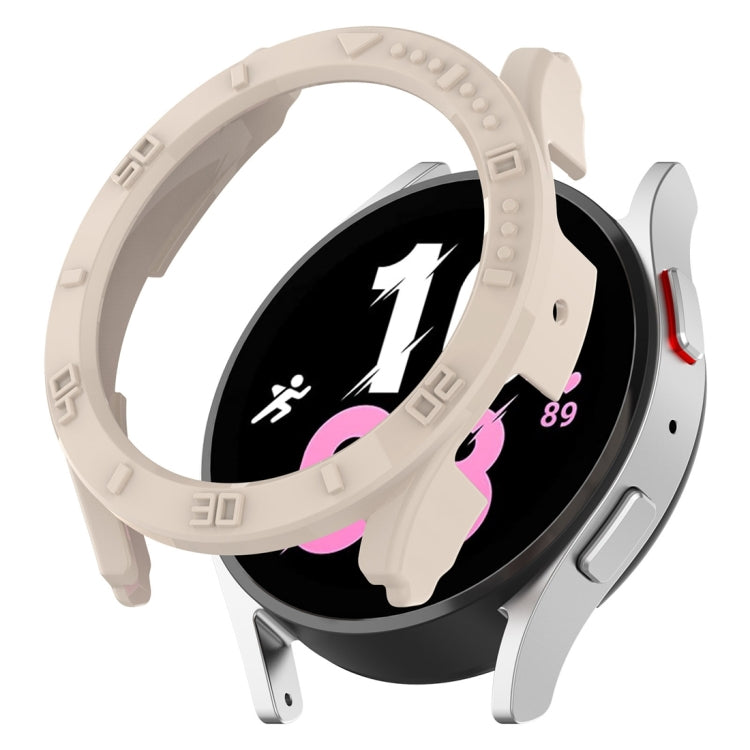 Half coverage PC watch protective case, starlight beige—protective frame for watch edges