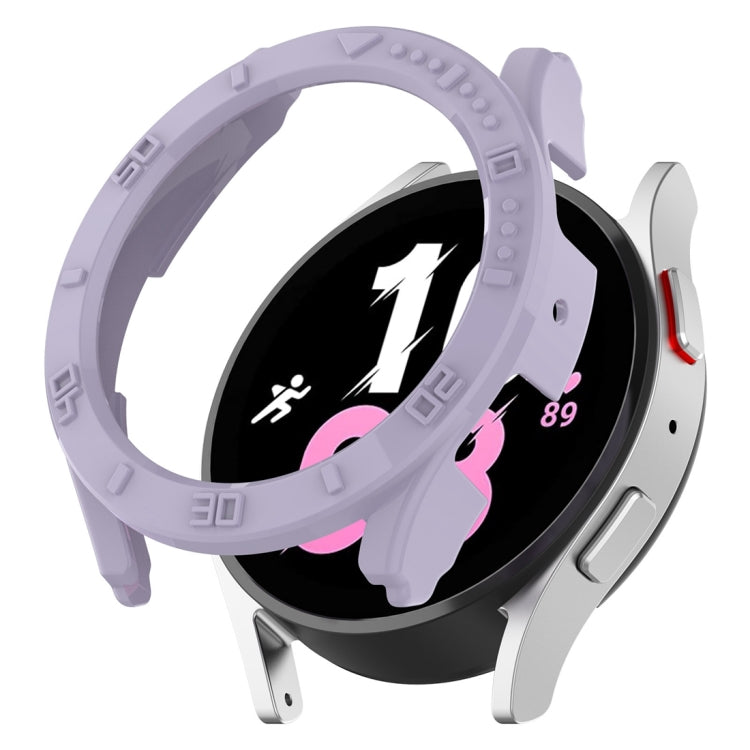 Half coverage PC watch protective case, lavender—edge protection frame with side grips