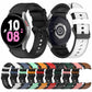 Set of silicone watch bands with buckles in multiple colors for a smartwatch
