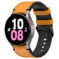 Silicone watch band with buckle, light orange strap and black clasp for smartwatch