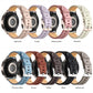 Fluted leather watch band assortment in blue, brown, purple, gray and more, with metal clasps