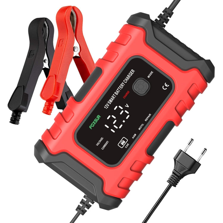 FOXSUR 6A 12V Motorcycle / Car Smart Battery Charger, US Plug, UK Plug, EU Plug, AU Plug
