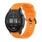 22mm silicone smartwatch wrist strap with quick-release clasp, orange