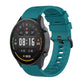 22mm silicone smartwatch wrist strap with quick-release clasp, teal