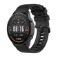 22mm silicone smartwatch wrist strap with quick-release clasp, black