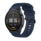 22mm silicone smartwatch wrist strap with quick-release clasp, midnight blue