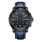 Ochstin 6045A Multifunctional Quartz Luminous Genuine Leather Men Watch