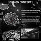 Multifunctional Quartz Men Leather Watch, Ochstin 6050B