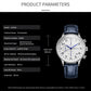 Multifunctional Quartz Men Leather Watch, Ochstin 6050C
