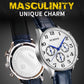 Multifunctional Quartz Men Leather Watch, Ochstin 6050E
