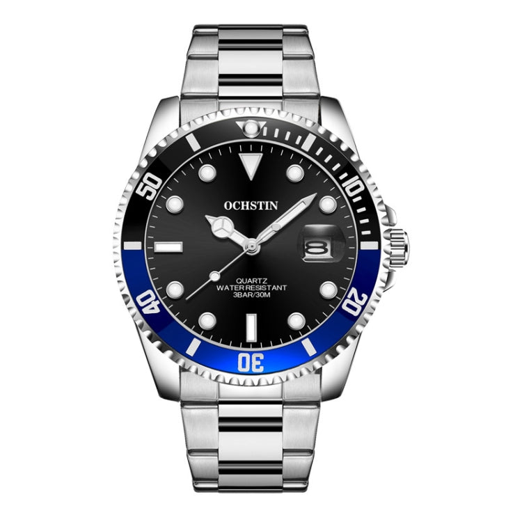 Multifunctional Quartz Waterproof Luminous Steel Strap Men Watch, OCHSTIN 7019E