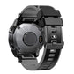 Two-tone silicone watch band, charcoal gray and black, quick-release clasp