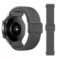 Adjustable braided nylon watch band with gray knit fabric and gray buckle for Garmin Fenix 7