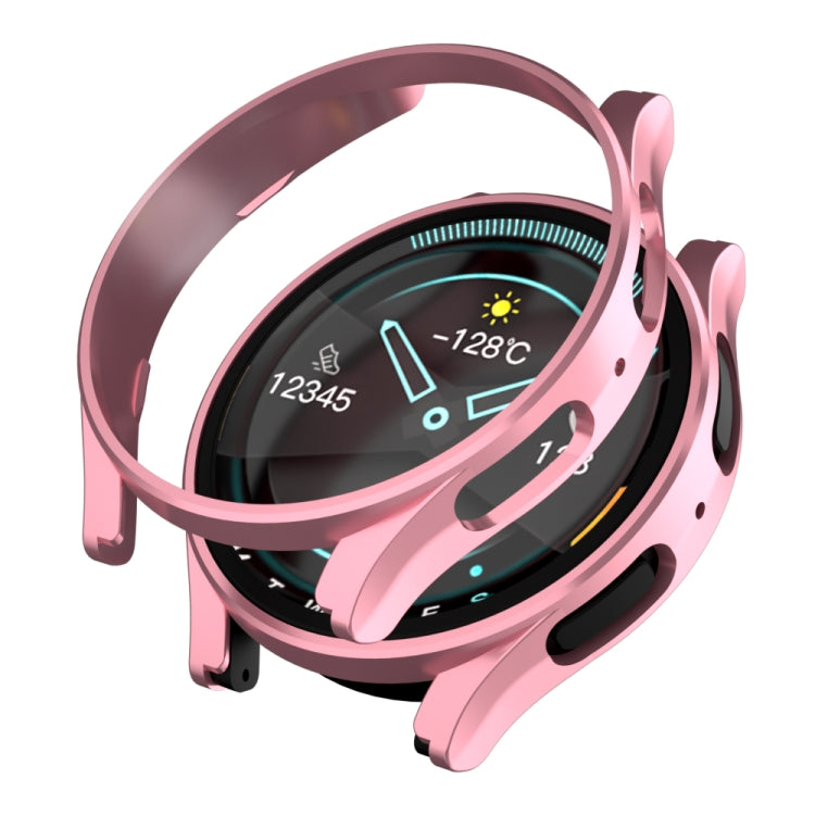 Pink hollow watch protective case with open sides for 45mm smartwatch