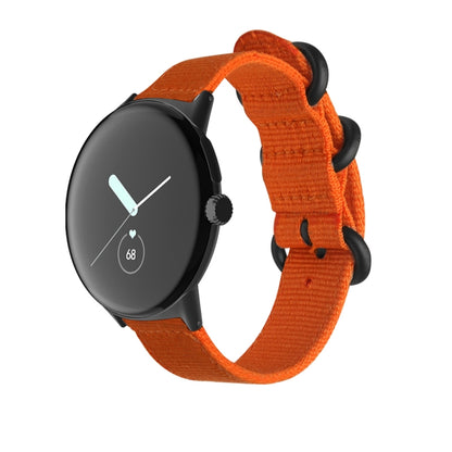 Woven Nylon Steel Buckle Watch Band, For Google Pixel Watch 5 / 4 / 3 / 2 / 1 41mm