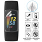 Soft hydrogel film screen protector with clear curved cover on black smartwatch
