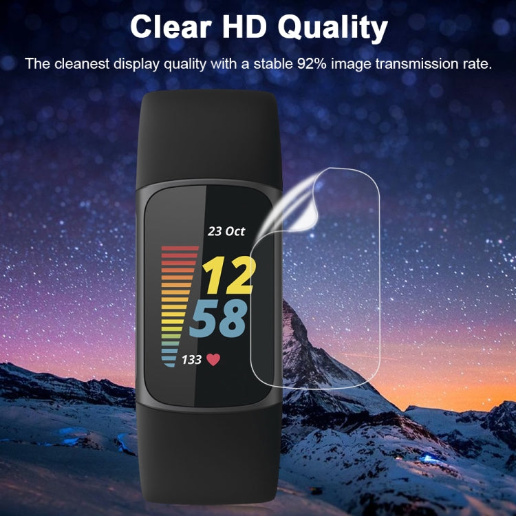 Soft hydrogel film watch screen protector, transparent cover on smartwatch screen