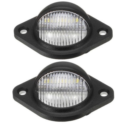 2pcs Car 3LED Round License Plate Light, 2pcs 3LED