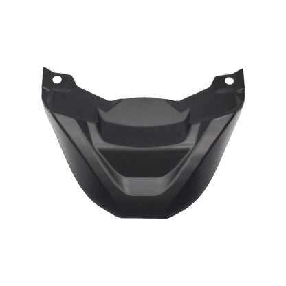 Black motorcycle front side winglet extension, matte plastic with two mounting holes