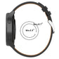 22mm genuine leather watch band with size guide: Max 8.7 in, Min 5.5 in