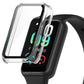 Protective watch case with integrated tempered glass, clear frame, for Amazfit Band 7