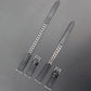 Genuine leather watch band straps with stainless steel buckles, gray pair view.