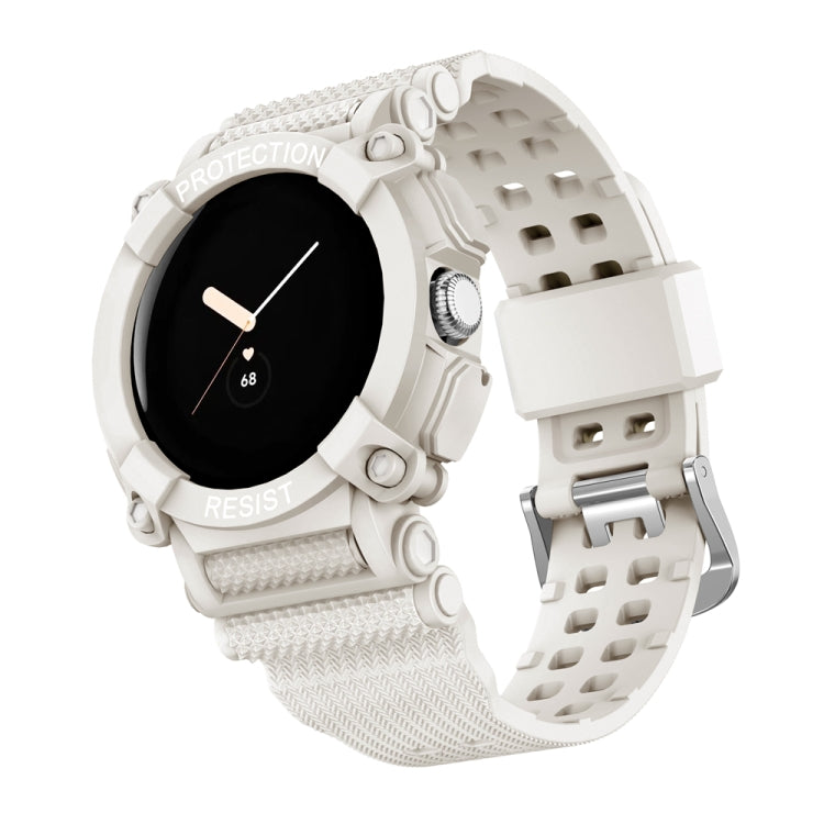Three-proof Solid Color Integrated Watch Band, For Google Pixel Watch