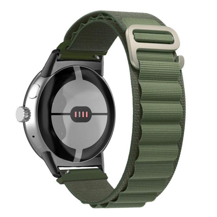 Nylon Loop Black Connector Watch Band, For Google Pixel Watch 5 / 4 / 3 / 2 / 1 41mm