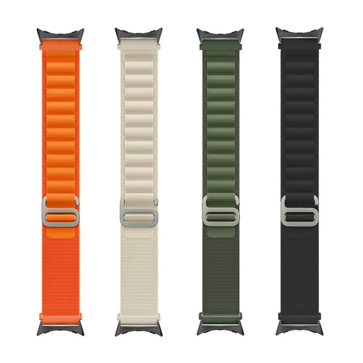 Nylon Loop Black Connector Watch Band, For Google Pixel Watch 5 / 4 / 3 / 2 / 1 41mm