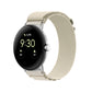 Starlight nylon loop watch band with silver connector, adjustable for 41mm watch