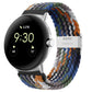 Rainbow woven nylon watch band with metal buckle, for 41mm smartwatch.