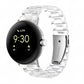 Three-beads resin watch band for 41mm Pixel Watch, clear translucent three-link style.
