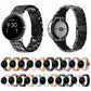 Assorted three-bead resin watch bands in multiple colors with link bracelets and connectors.