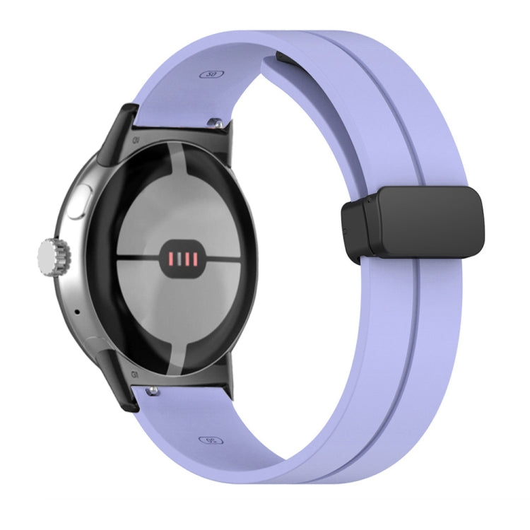 Lavender silicone watch band with folding buckle for 41mm smart watch