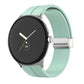 Light mint green silicone folding buckle watch band for 41mm Google Pixel Watch