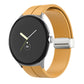 Gold silicone folding buckle watch band for 41mm Google Pixel Watch